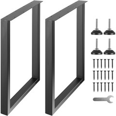 Vevor 28in Adjustable Steel Furniture Legs Set of 2 Heavy Duty Table Legs 1000lb
