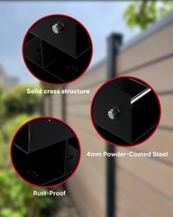 2pcs 6″x6″ (Actual 5.5″x5.5″) Post Base Bracket Concrete U-Shape, Dry Set Hea…