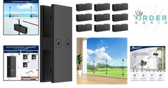 Glass Railing Clamp Stainless Steel Black 180 Degree Fence Pool Balustrade