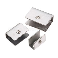 4pcs Stainless Glass Shelf Handrails Square Clamp Holder Brackets Clip Bracket