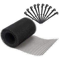 1Set Gutter Guard Mesh Plastic Screen for Home Use with Easy Attachment Stakes