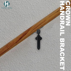 Commercial Handrail Bracket Wall Mounted Oil Rubbed Bronze Black, 3 Pack |