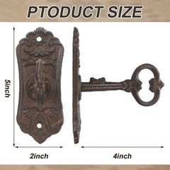 Pelopy 4 Pack Decorative Cast Iron Wall Hooks Vintage Victorian Style Key Coat