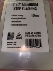 Brand New Sealed (10-Pk) Amerimax Step Flashing Aluminum 5″ x 7″ 85068