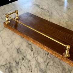 Unlacquered brass gallery rail brass tipping rail for shelves, bookcase