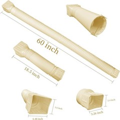 2 pack Flexible Rain Gutter Downspout Extensions,Drain Downspout Extender,Gutter