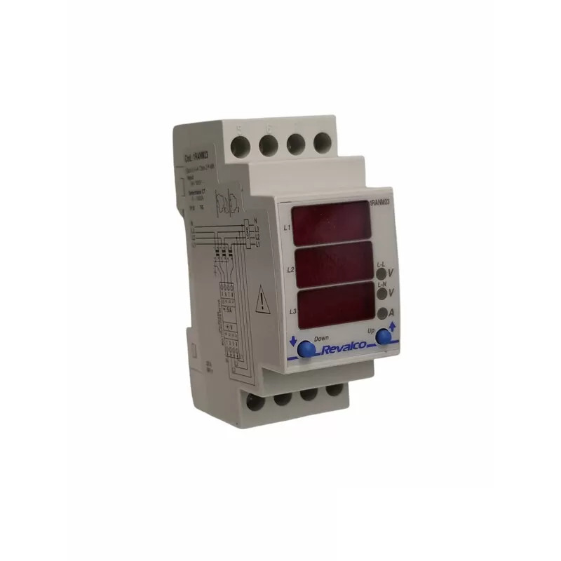 Revalco 1ranm23 three-phase multimeter 230v 2mod din led