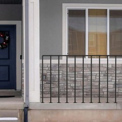 Deck Railing Kit – Metal Guard Rail With Right-Angle Connectors, Black