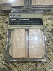 Professional Stair Fasteners 3″ Oak Chene Roble Wood L-Bracket Post Kit 3-kits