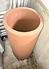 New Clay Chimney Flue round based inner section 24 1/2″ x 12″
