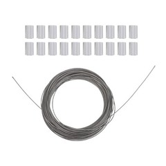 1 Set Stainless Steel Rope Cable with Aluminum Sleeves for Outdoor Wire Railings