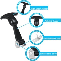 Mudder 20 Pieces Elastic Stainless Steel Rubber Hood Catch Flexible T-Handle