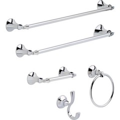 Delta Ashlyn 1-Pack 24 Towel Rack For Bathroom Polished Chrome Towel Bar For