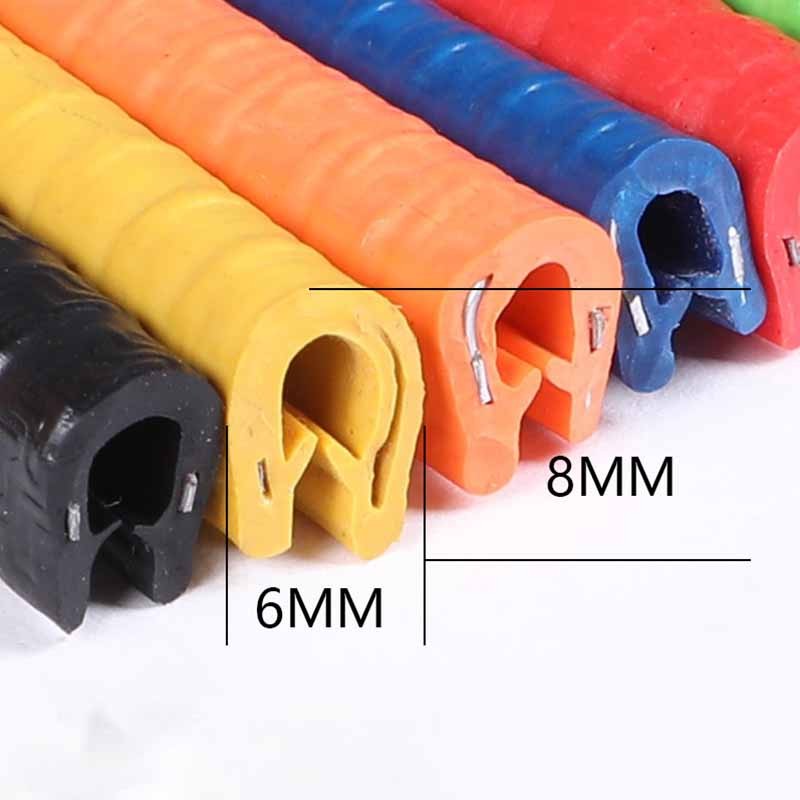 Car Door Boot Edge Protector Strip Trim U Shape Skeleton Guard Rubber Seals