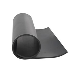 Solid Black Rubber Gasket Sheet Rolls Smooth Flooring Mat 500mm*500mm Antislip