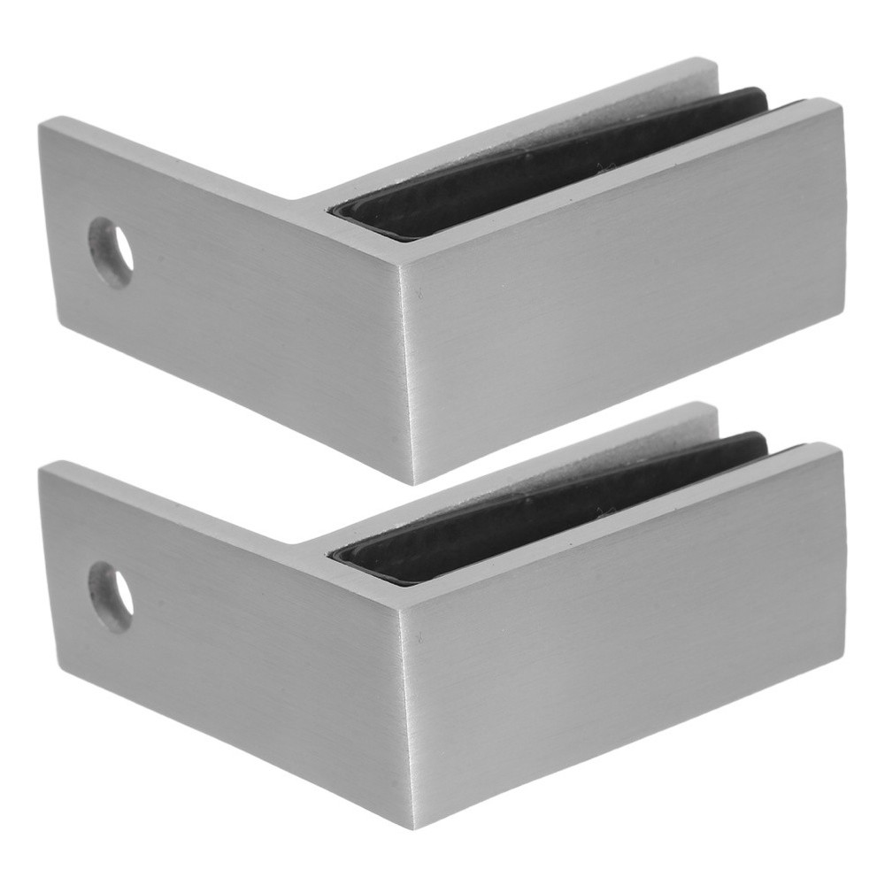 2 Pcs Glass Railing Accessories Deck Clamp Cabinet Clips Hardware