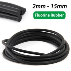 Fluorine Rubber Solid Round Seal Gasket O-Ring Cord Oil-Resistant Dia 2mm-15mm