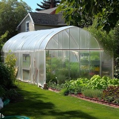 Greenhouse Clear Plastic Film Polyethylene Covering 6 Mil, 12ft x 25ft