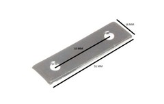 Flat Mending Repair Plate 50mm X 13.5mm X 2mm 4.5mm Hole BZP Pack Of 200