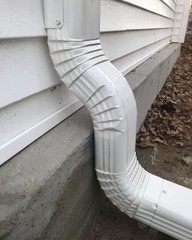 VYH Downspout Leader Gutter Offset 2×3 White （Offset 3″ 2×3 A Style S Elb