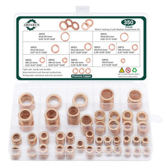 350 PCS, Premium Copper Metric Sealing Washers – – 350 Pcs