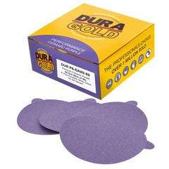 Dura-Gold Premium 80 Grit 6″ PSA Purple Film Ceramic Sanding Discs, Box of 50…
