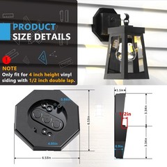 Siding Mounting Block, Siding Mounting Kit with Built-in Electrical Box, Vert…
