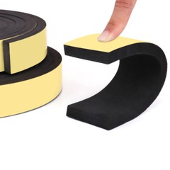 1mm-20mm Thick Neoprene Self Adhesive Backed Foam Sponge Strip Sticky Seal 10M