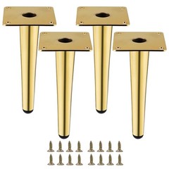 Swtool Gold Metal Furniture Legs Heavy Duty Straight Furniture Feet Diy Modern