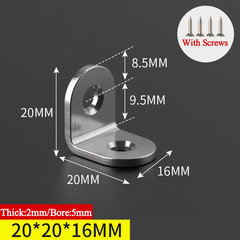 Stainless Steel Shelf Bracket Angle Code Braces Fixing Clip for Cabinet
