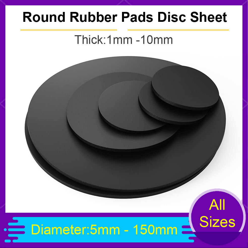 Solid Neoprene Round Rubber Pads Disc Sheet Diameter 5mm – 150mm Thick 1mm -10mm