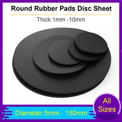 Solid Neoprene Round Rubber Pads Disc Sheet Diameter 5mm – 150mm Thick 1mm -10mm
