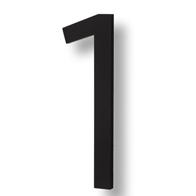 Sure-Loc HNF6-1 6 Inch Tall Aluminum Floating House Number 1 – Black