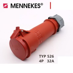 1PC NEW MENNEKES INDUSTRIAL PLUG4 380V 32A TYP：526 IP44