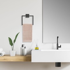 Turs 10-Piece Bathroom Hardware Accessories Set Matte Black Towel Bar Holder