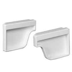 5 In. White Vinyl K-Style End Cap Set