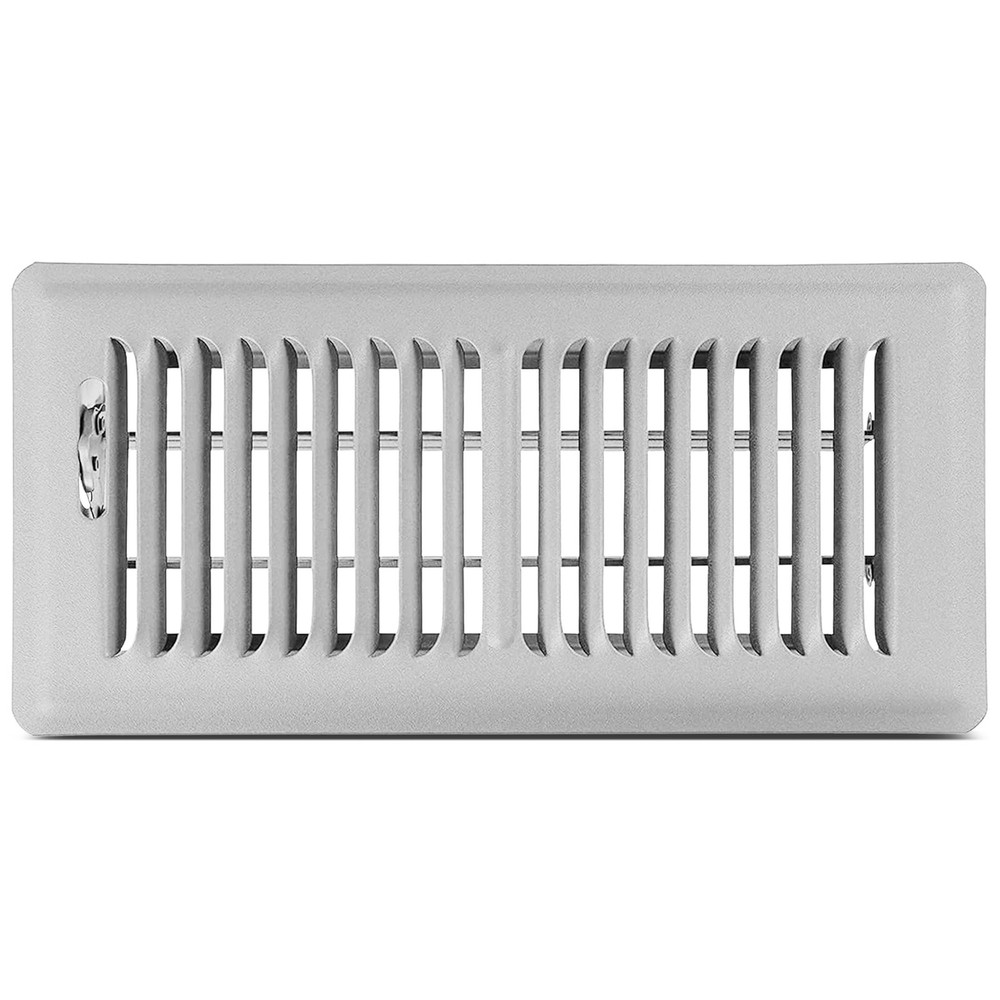 Shoemaker 4×10 Floor Register – Cement Gray Heavy Duty Metal Floor Vent Co
