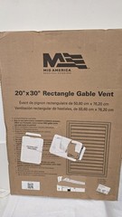 Mid-America Vinyl Gable Vent 20 x30 White #001