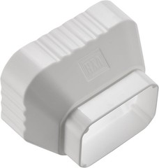 VYH 3×4 to 2×3 Gutter Downspout, Downspout to Downspout Adapter (White 2 Pack)