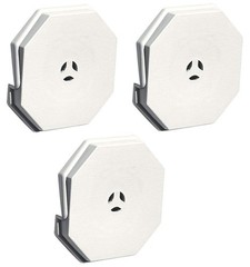 Builders Edge 130110006123 Surface Block, White, 3 Pack of 3, White