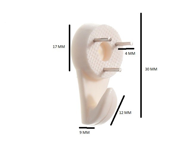 Hardwall Picture Hook Wall Mount Hard Wall Pins Medium 30mm Pack Of 20