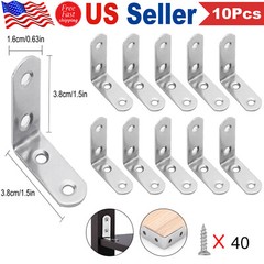 1.5″ inch Heavy Duty L Shape Corner Brace Angle Repair Bracket w/Screws Bulk LOT