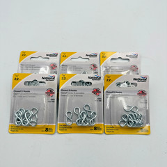 National Hardware N121-434 Closed S Hooks 7/8″ Zinc Plated (Lot of 6 Pks of 8)