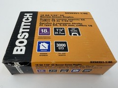 Bostitch 1-1/4 In. 18 Gauge 7/32 In. Narrow Crown Finish Staple 3000 Qty