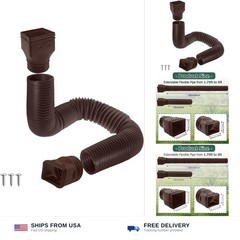 Biaungdo 1 Pack Gutter Downspout Extensions 5 Ft, 3 Inch Rain Gutter Downspou…