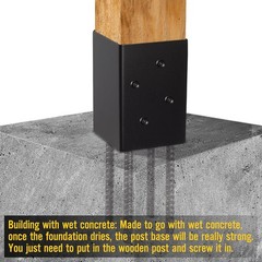 4×4 Post Base Holder Ground Spike for Concrete Deck Post Anchor Brackets