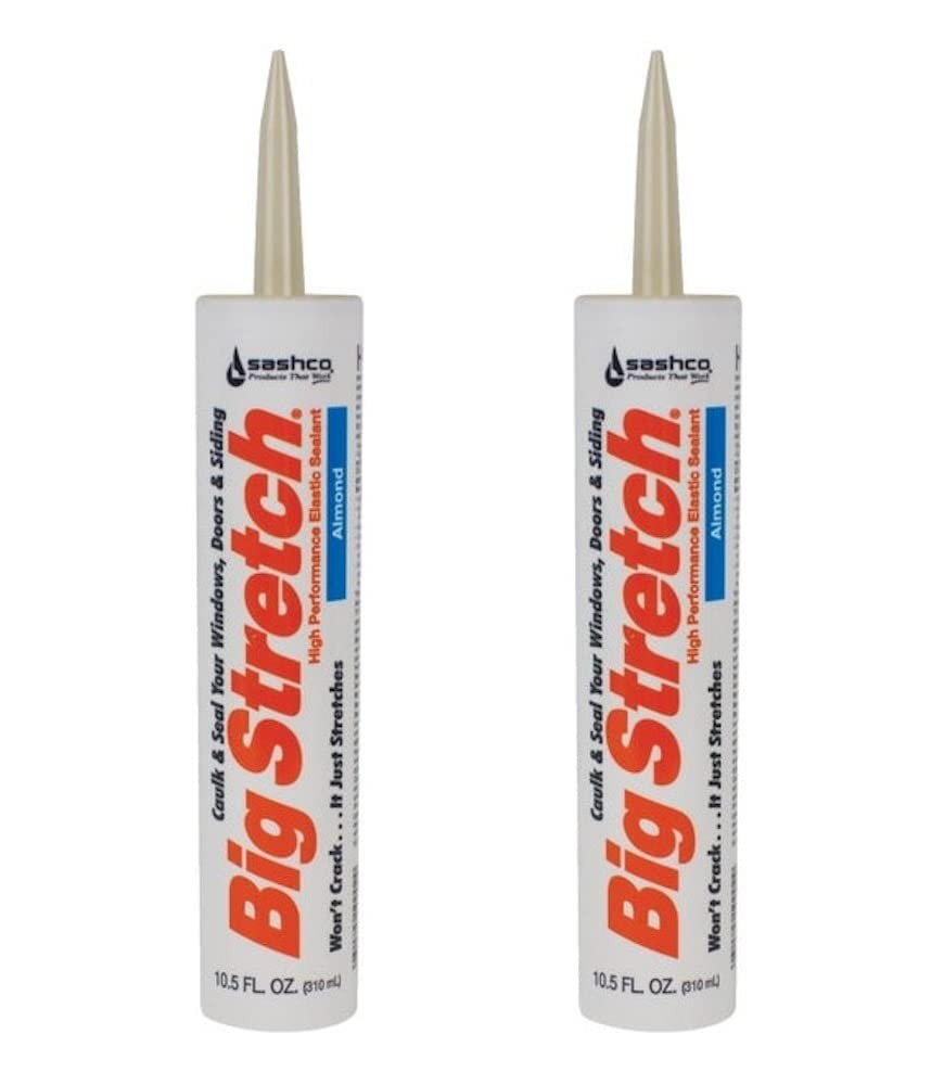 Sashco 10002 Big Stretch Acrylic Latex High Performance Caulking Almond