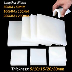 White Silicone Rubber Sheet Pad 50x50mm 100×100 200×200 300X300mm Thick 5mm-30mm
