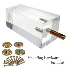 Lc Lictop Clear Acrylic Couch Legs 4 Pcs 4 Inch 2 Inch Width M10 Mounting Bolt
