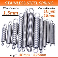 Expansion Spring Extension Expanding Springs A2 Stainless Steel L=30-325mm 1.5mm